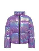 Kogceline Metallic Short Puffer Otw Purple Kids Only