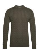 Slhryan Structure Crew Neck W Khaki Selected Homme