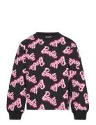 Tnbarbie Sweatshirt Aop Black The New