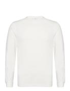 Long-Sleeved Pique Cotton T-Shirt White Mango