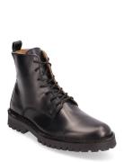Slhricky Leather Lace-Up Boot Black Selected Homme