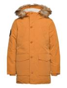 Everest Faux Fur Hooded Parka Yellow Superdry