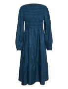 Crhenva Dress - Zally Fit Blue Cream
