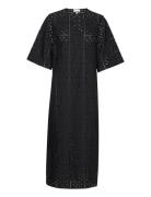 Broderie Anglaise T-Shirt Dress Black Ganni