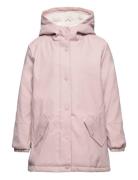 Hooded Water-Repellent Parka Pink Mango