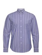 Reg Ut Poplin Stripe Shirt Blue GANT