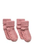 Baby Rib Sock W. Abs Pink Minymo