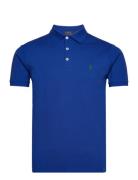 Slim Fit Stretch Mesh Polo Shirt Blue Polo Ralph Lauren