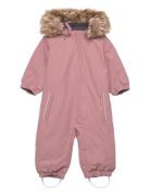 Coverall W. Fake Fur Pink Color Kids