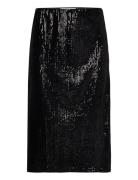 Holli Sequin Midi Skirt Black Minus