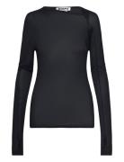 Long-Sleeve Asymmetrical Top Black Hope