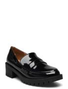 Biapearl Simple Penny Loafer Patent Aquarius Black Bianco