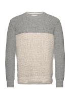 Nep Structured Crewneck Knit Grey Tom Tailor