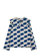 Wide-Collared Check Shirt White Bobo Choses