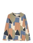 Geometric All Over Long Sleeve T-Shirt Patterned Bobo Choses