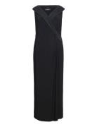 Jersey Off-The-Shoulder Gown Black Lauren Women