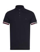 Monotype Flag Cuff Slim Fit Polo Navy Tommy Hilfiger