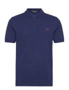 Plain Fred Perry Shirt Navy Fred Perry