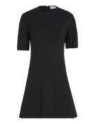 Heavy Viscose Fit & Flare Dress Black Calvin Klein