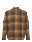 Rel Heavy Flannel Check Shirt Brown GANT