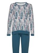 Bamboo Long Sleeve Pyjamas Blue Lady Avenue