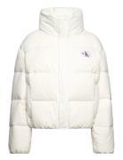 Down Soft Touch Label Puffer White Calvin Klein Jeans