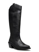 Mount Bright White Leather Boots Black ALOHAS