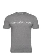 Core Institutional Logo Slim Tee Grey Calvin Klein Jeans