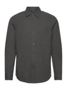 Cotton Flannel Malte Shirt Grey Mads Nørgaard