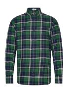 Reg Flannel Check Shirt Green GANT