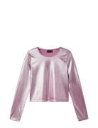 Nlfnirror Ls Crop Top Pink LMTD