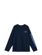 Collin Ls Graphic T-Shirt Navy J. Lindeberg