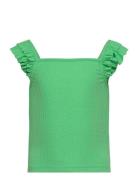 Kognella S/L Frill Strap Top Jrs Green Kids Only