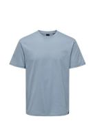 Onsmax Life Ss Stitch Tee Noos Blue ONLY & SONS