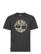 Kennebec River Camo Tree Logo Short Sleeve Tee Black Black Timberland