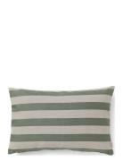 Outdoor Stripe Cushion Green Compliments