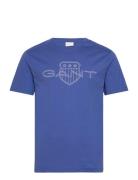 Logo Ss T-Shirt Blue GANT