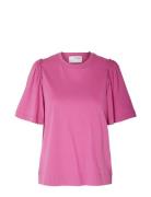 Slfpenelope 2/4 Ruffle Tee Pink Selected Femme