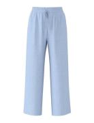 Slfviva-Gulia Hw Long Linen Pant Blue Selected Femme