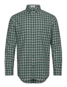 Reg Micro Tartan Flannel Shirt Green GANT