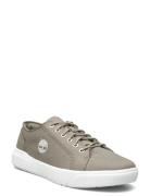 Seneca Bay Low Lace Up Sneaker Light Taupe Canvas Green Timberland