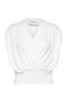 Mselvie Modal Wrap Top White Minus