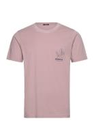 Indigo Flower Slim Tee Pink Denham