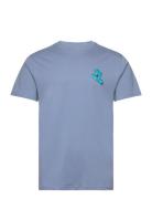 Screaming Hand Chest T-Shirt Blue Santa Cruz