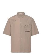 Jaxson Fisherman Shirt Beige Wood Wood