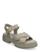 London Vibe Backstrap Sandal Light Taupe Full Grain Khaki Timberland