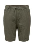 Onslinus 0007 Cot Lin Shorts Noos Khaki ONLY & SONS