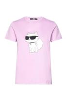 Ikonik 2.0 Choupette T-Shirt Pink Karl Lagerfeld