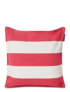 Block Stripe Printed Recycled Cotton Pillow Cover Red Lexington Home