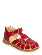 Sandals - Flat - Closed Toe - Red ANGULUS